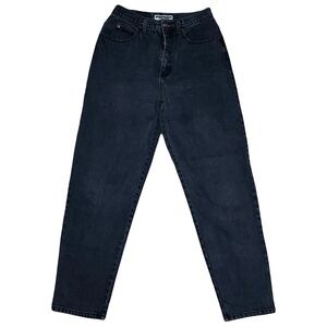 Vintage 90s Jennifer Moore Faded Black High Waist Mom Jeans Size 12 Tapered Fit